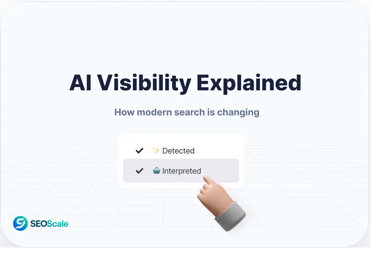 AI visibility concept showing content detected and interpreted by AI systems