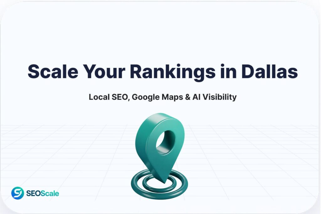 Dallas SEO agency services banner by SEOScale